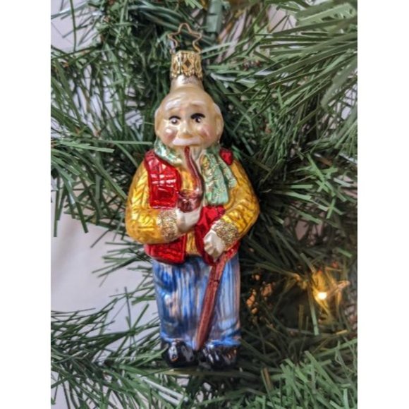 Grandpa Retired Old World Christmas Inge Glas Ornament - Picture 2 of 3